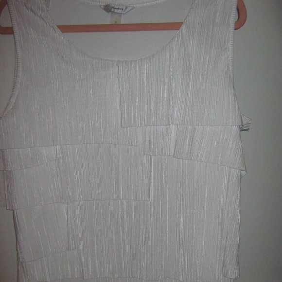 Winter White CJ Banks Layered Blouse - Picture 2 of 6